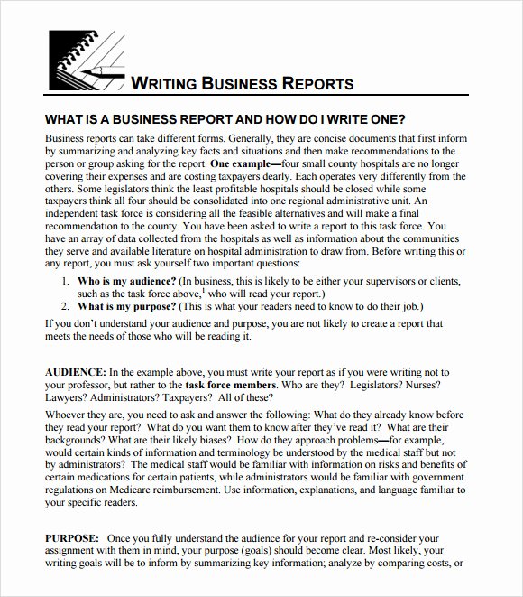 Formal Business Report Example Fresh 16 Sample Business Reports Samples Examples Templates