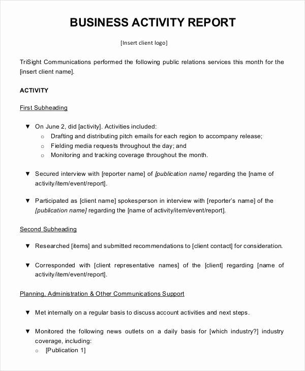 Formal Business Report Example Lovely Business Report format