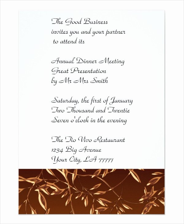 Formal Dinner Invitation Template Fresh 67 Dinner Invitation Designs Psd Ai