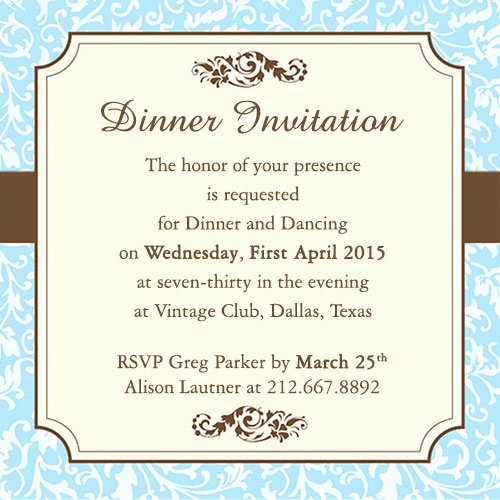 Formal Dinner Invitation Template Lovely Fab Dinner Party Invitation Wording Examples You Can Use