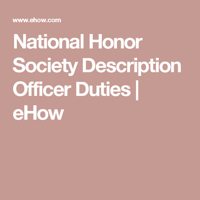 Four Pillars Of Nhs Essay Fresh National Honor society Description Ficer Duties