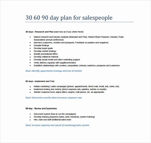 Free 30 60 90 Day Plan Template Word Elegant 14 Sample 30 60 90 Day Plan Templates Word Pdf