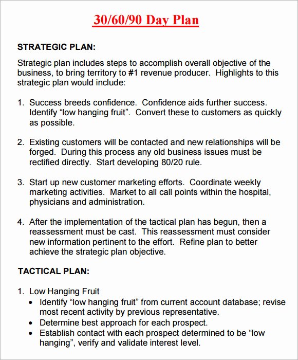 Free 30 60 90 Day Plan Template Word New 14 Sample 30 60 90 Day Plan Templates Word Pdf