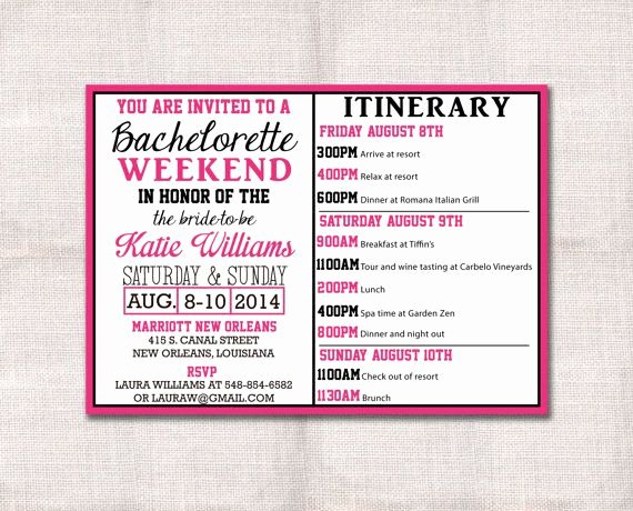 Free Bachelorette Itinerary Template Elegant 85 Best Images About Bridal Shower On Pinterest