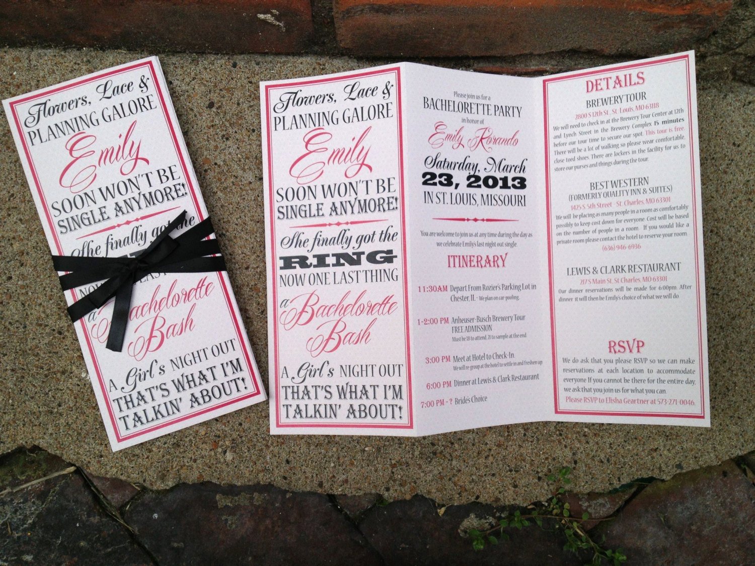 Free Bachelorette Itinerary Template Inspirational Bachelorette Party Invite Trifolded Itinerary