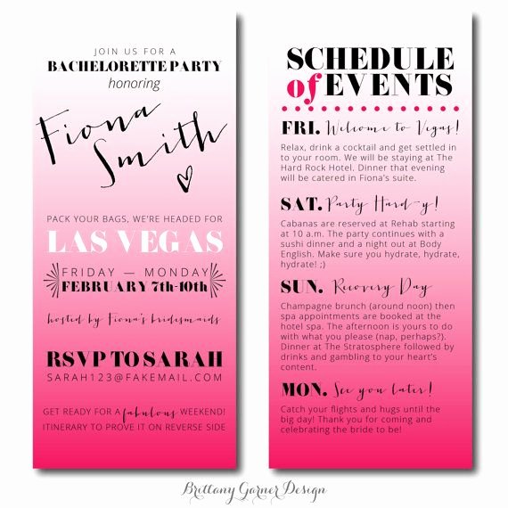 Free Bachelorette Itinerary Template Lovely 17 Best Images About Bachelorette Invites On Pinterest