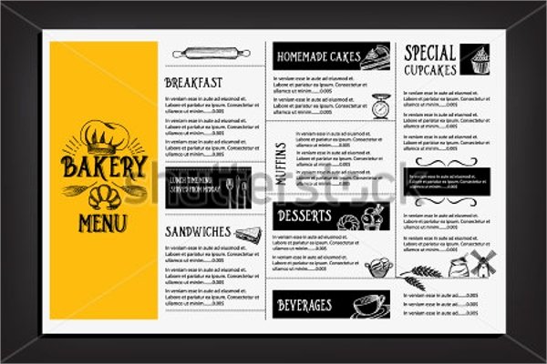 Free Bakery Menu Template Awesome 16 Sample Bakery Menu Templates