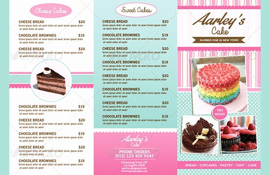 Free Bakery Menu Template Awesome 30 Bakery Menu Templates Psd Pdf Eps Indesign