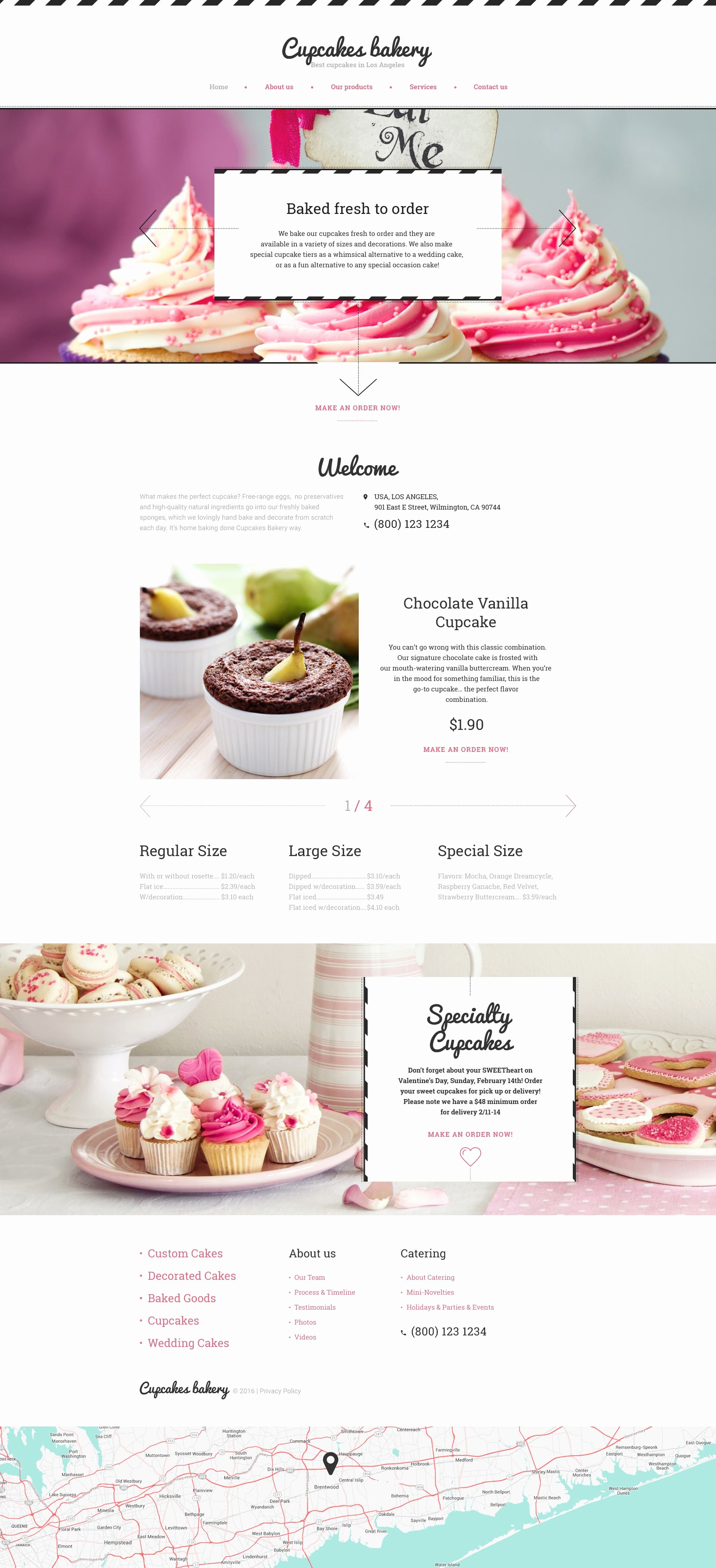 Free Bakery Menu Template Elegant Cupcakes Bakery Website Template