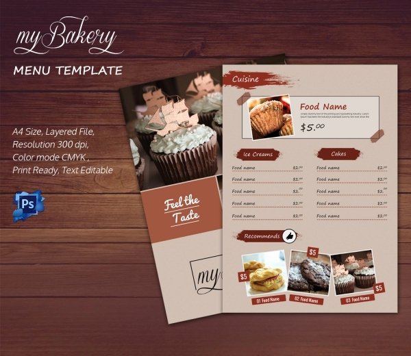 Free Bakery Menu Template Fresh Bakery Menu Template – 30 Free Word Psd Pdf Eps