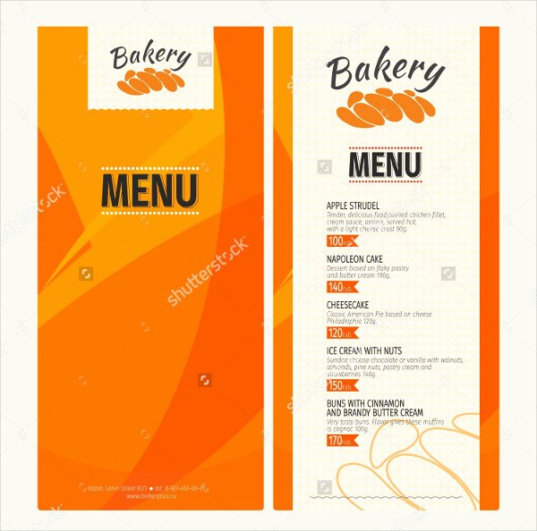 Free Bakery Menu Template Lovely Bakery Menu Template 25 Free &amp; Premium Download