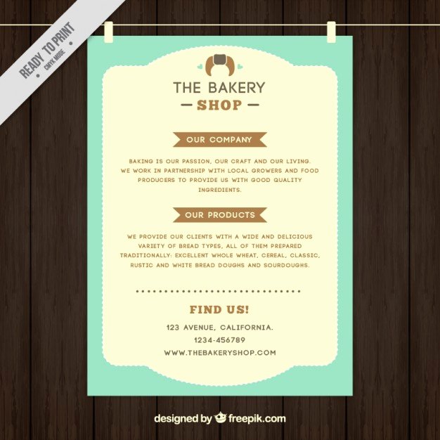 Free Bakery Menu Template Lovely Bakery Shop Menu Template In Vintage Style Vector