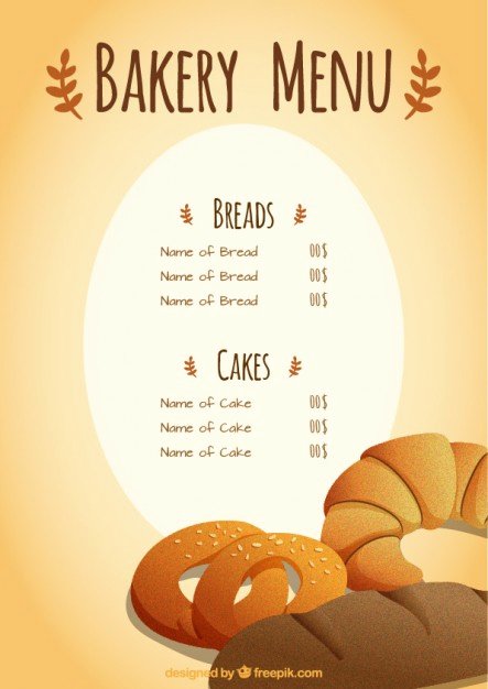 Free Bakery Menu Template New Bakery Menu Template Vector