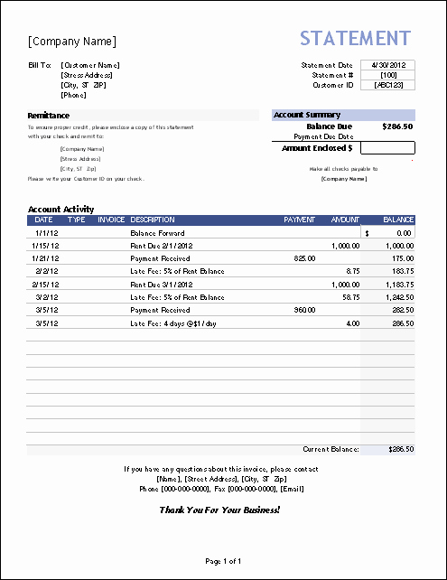 Free Bank Statement Template Best Of 9 Statement Of Account Template Free