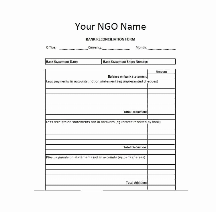 Free Bank Statement Template New 50 Bank Reconciliation Examples &amp; Templates [ Free]