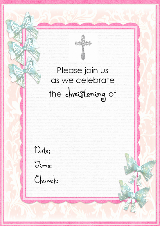 Free Baptism Invitation Templates New Free Christening Invitation Cards