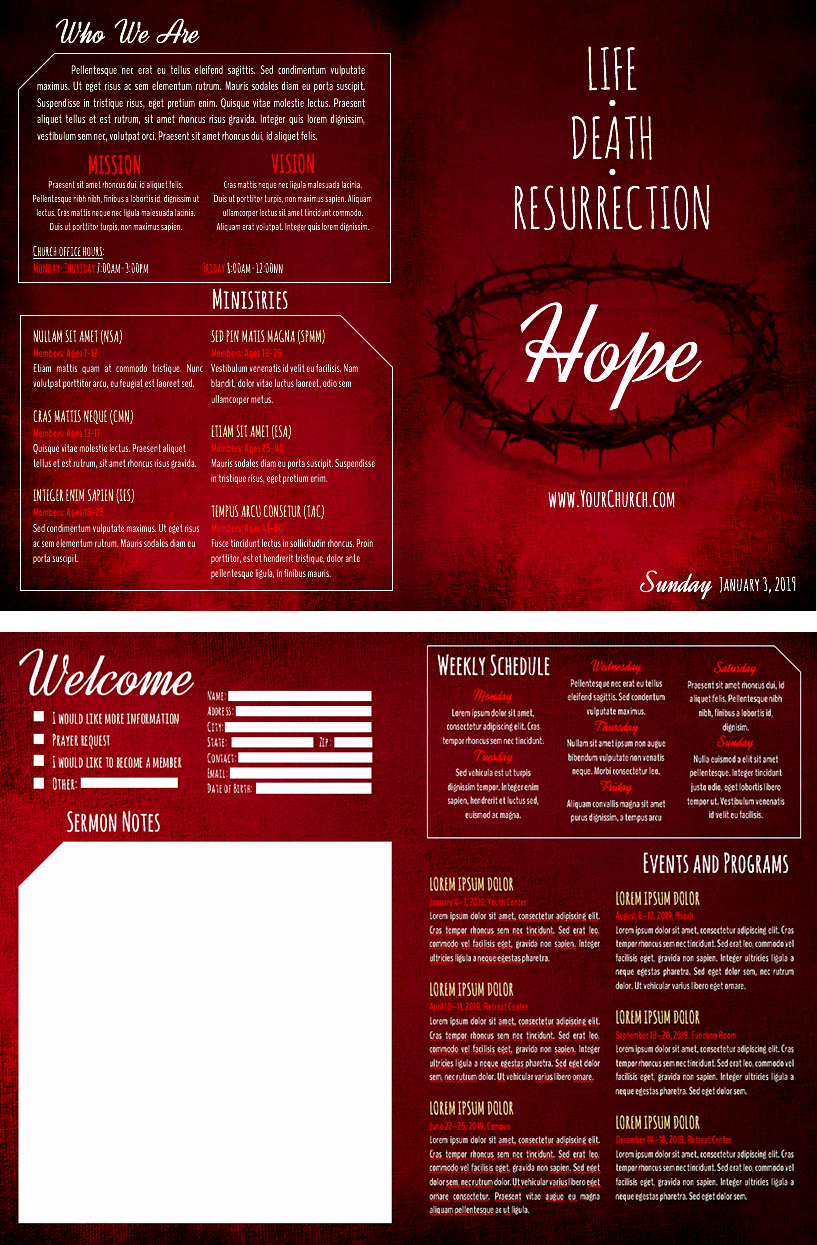 Free Bulletin Template New 8 Free Church Bulletin Templates