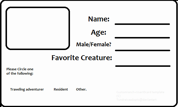Free Child Id Card Template Beautiful Resident Id Card Template by Tundraiceadopts On Deviantart