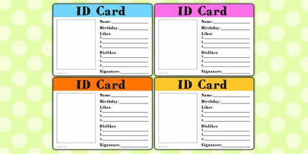 Free Child Id Card Template Inspirational New Starter Id Card Template Coloring Pages