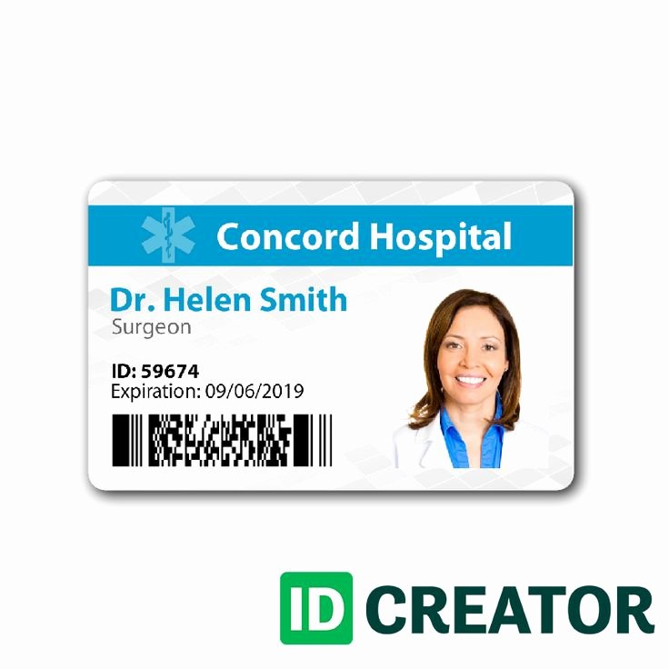 Free Child Id Card Template Inspirational Pin by Idcreator On Healthcare Hospital Badge