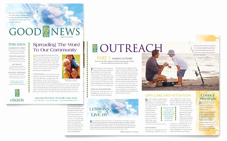 Free Church Bulletin Templates Microsoft Publisher Awesome Christian Church Newsletter Template Word &amp; Publisher