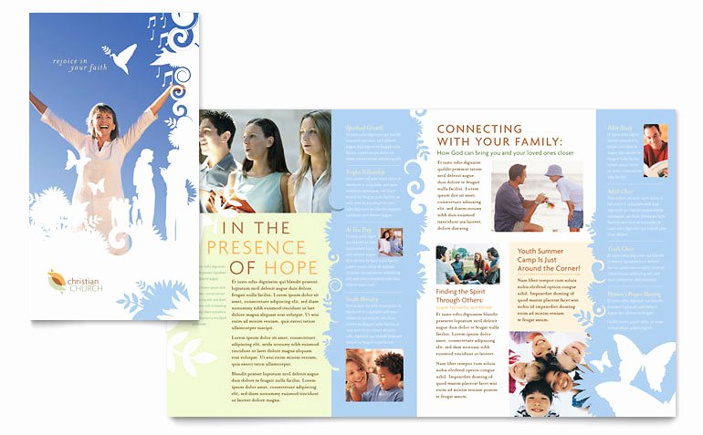 Free Church Bulletin Templates Microsoft Publisher Elegant Christian Church Brochure Template Word &amp; Publisher