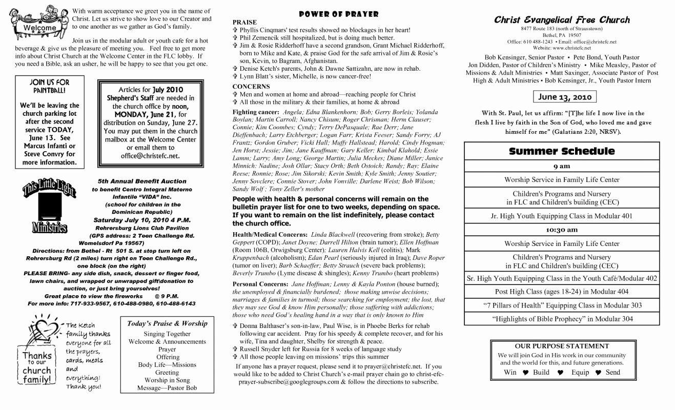 Free Church Bulletin Templates Microsoft Publisher Elegant Church Bulletin Templates Microsoft Publisher