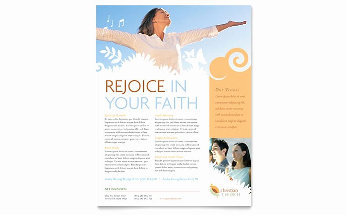 Free Church Flyer Templates Microsoft Word Inspirational Christian Church Flyer Template Design