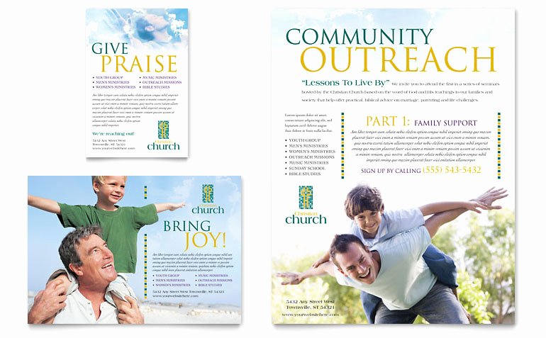 Free Church Flyer Templates Microsoft Word Unique Christian Church Flyer &amp; Ad Template Word &amp; Publisher