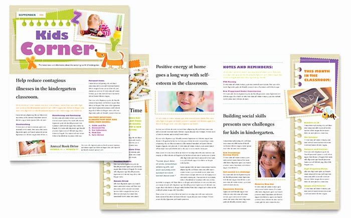 Free Church Newsletter Templates for Microsoft Publisher Fresh Kindergarten Newsletter Template Design