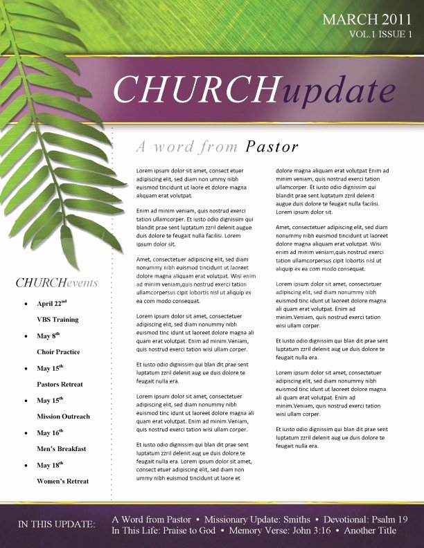 Free Church Newsletter Templates for Microsoft Publisher New Palm Sunday Church Newsletter Template Template