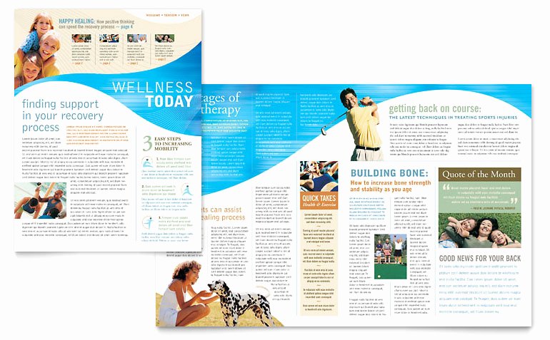 Free Church Newsletter Templates for Microsoft Publisher Unique Physical therapist Newsletter Template Word &amp; Publisher