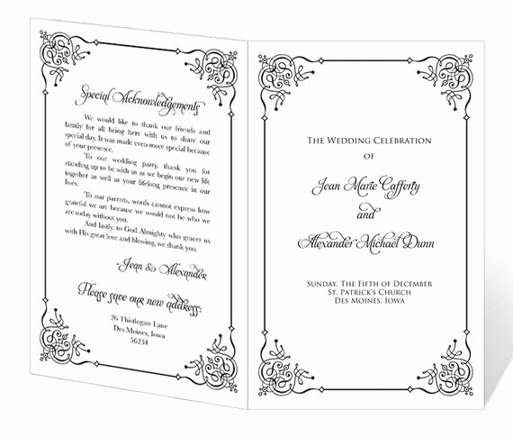 Free Church Program Template Word Best Of Wedding Program Template Printable Instant Download