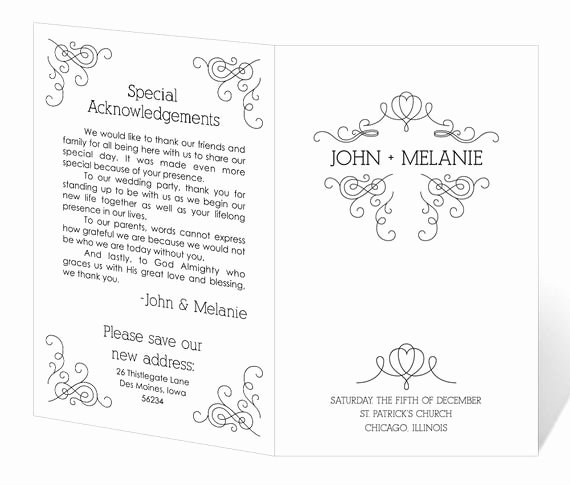 Free Church Program Template Word Best Of Wedding Program Template Printable Instant Download