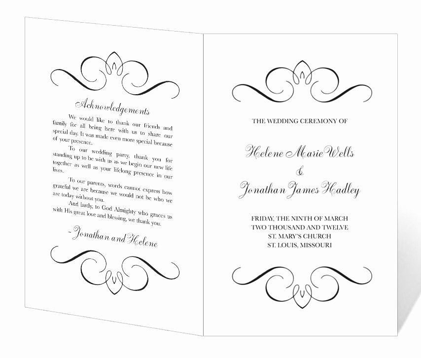 Free Church Program Template Word Fresh Wedding Program Template Printable Instant Download