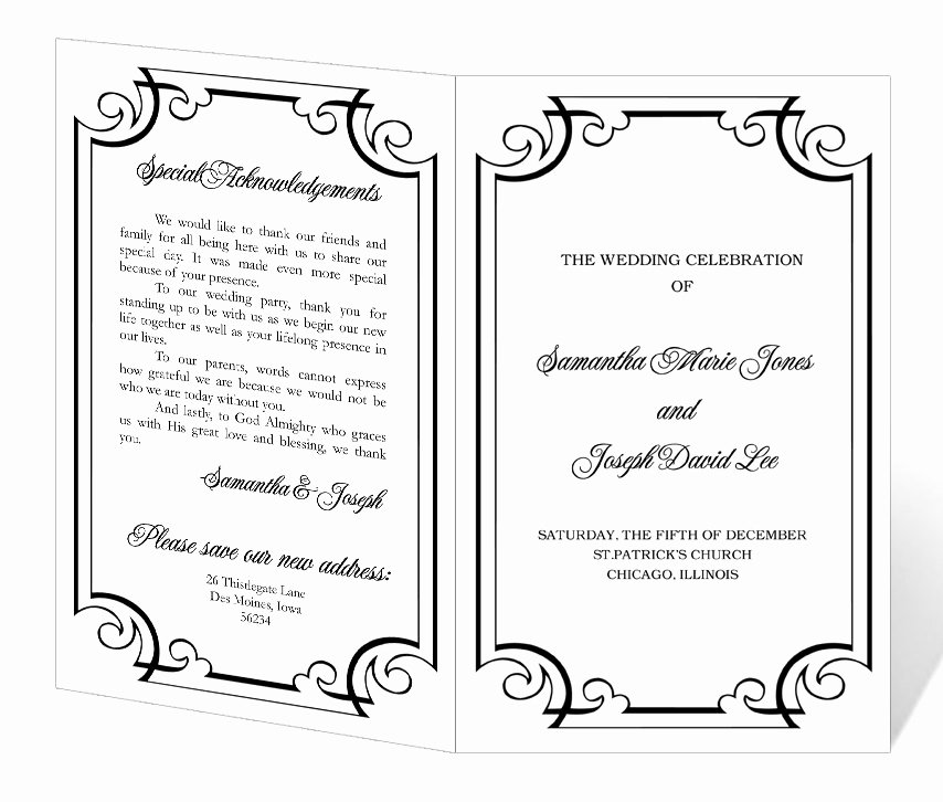 Free Church Programs Template Awesome Wedding Program Template Printable Instant Download