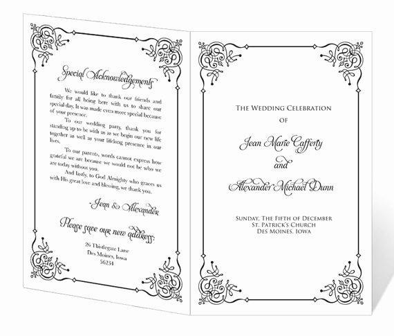 Free Church Programs Template Beautiful Wedding Program Template Printable Instant Download