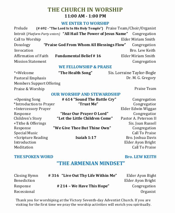 Free Church Programs Template Lovely 10 Church Program Templates Pdf