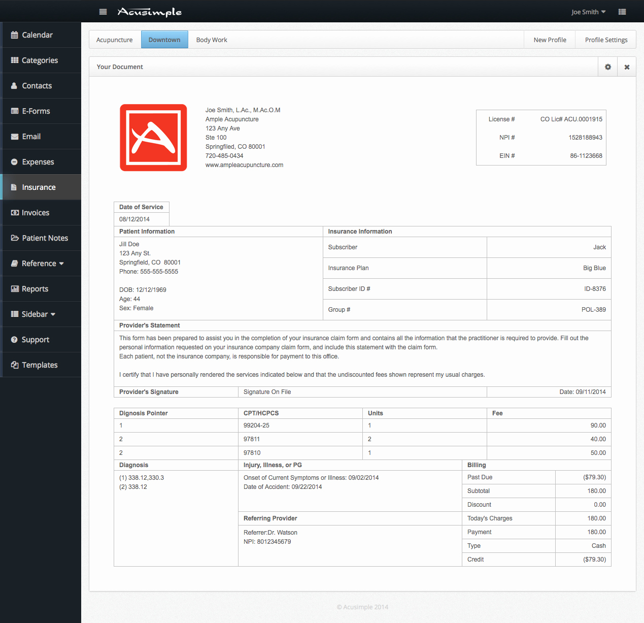 Free Cms 1500 Template for Word New Acusimple Practice Management