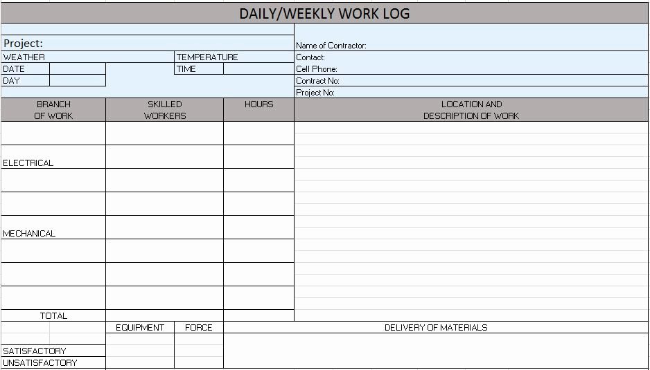 Free Construction Daily Report Template Excel Awesome Free Construction Project Management Templates In Excel