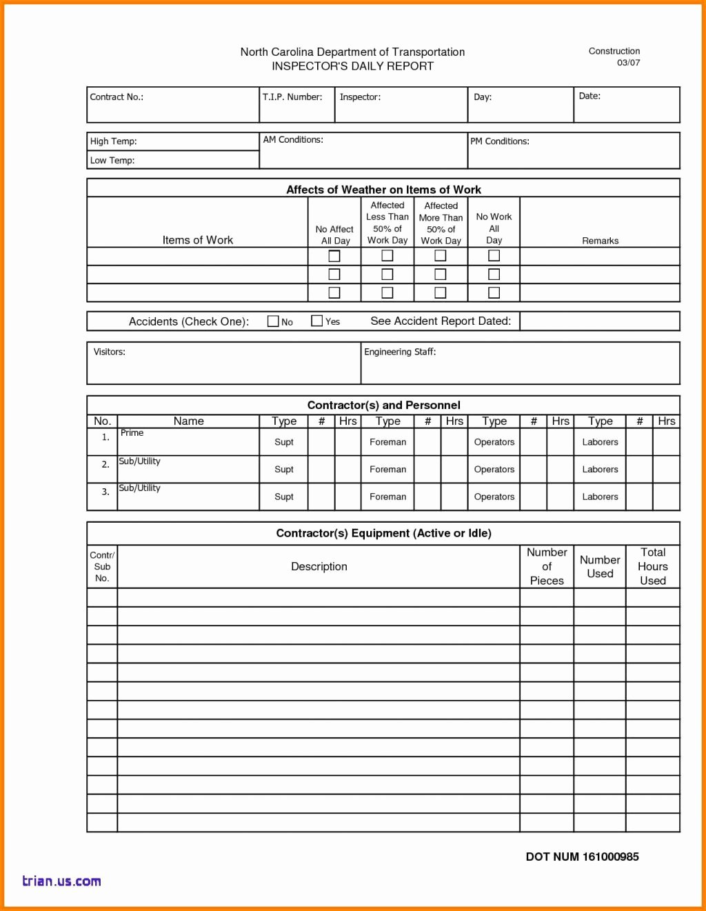 Free Construction Daily Report Template Excel Elegant Daily Work Report format Doc Progress Template for