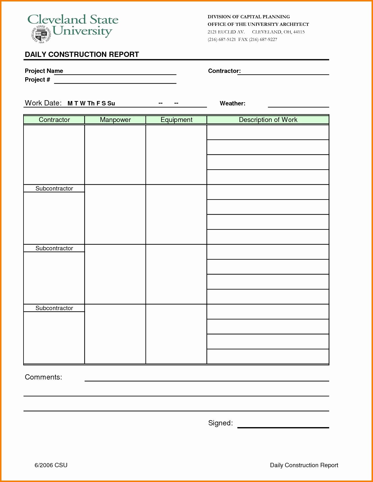 Free Construction Daily Report Template Excel Luxury Construction Expense Report Template and Free Daily