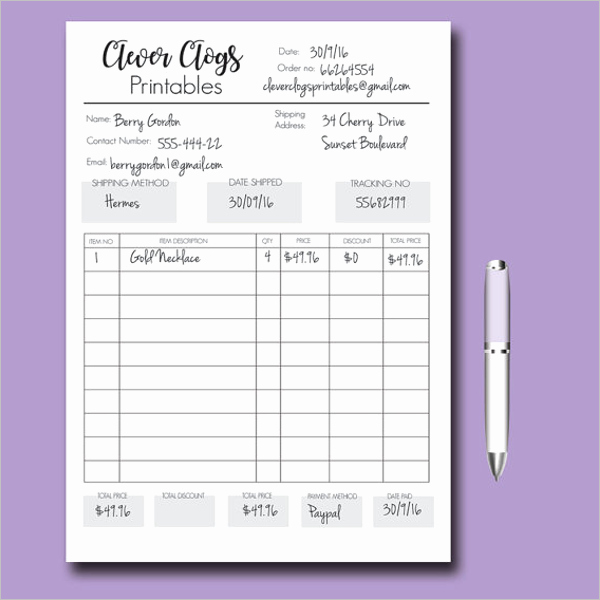 Free Craft order form Template Awesome 20 Package order forms Free Word Excel Templates