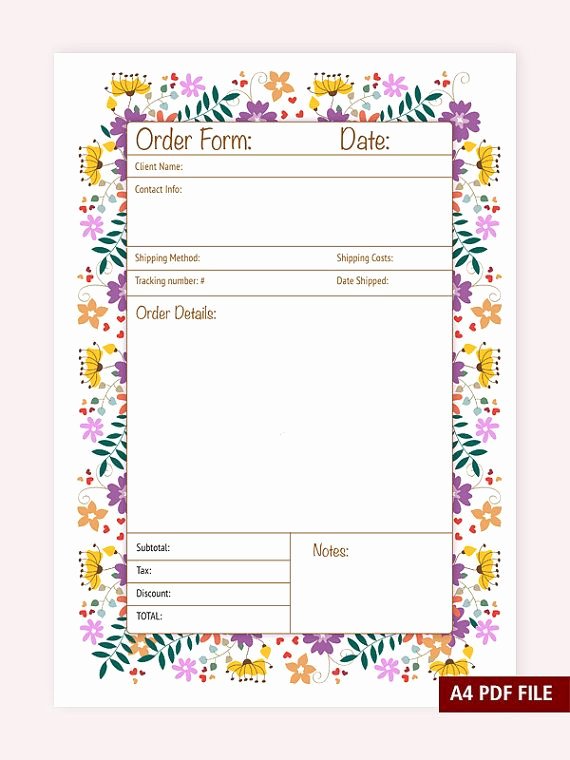 Free Craft order form Template Fresh Best 25 order form Ideas On Pinterest