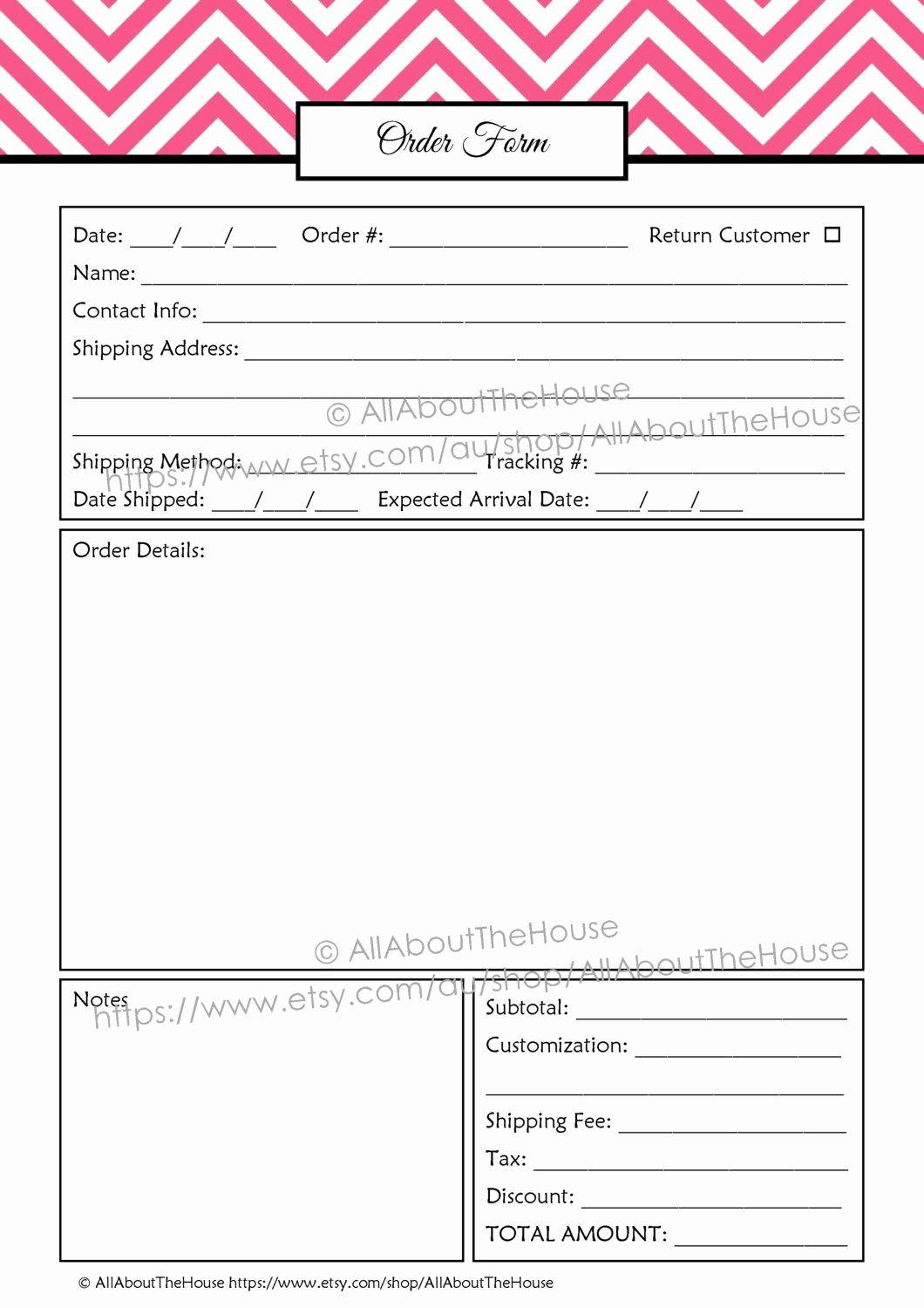 Free Craft order form Template New Best 25 order form Ideas On Pinterest