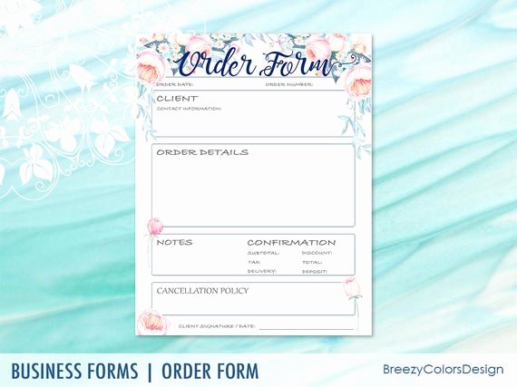 Free Craft order form Template Unique Flower order forms Template for Business Craft Show Handmade