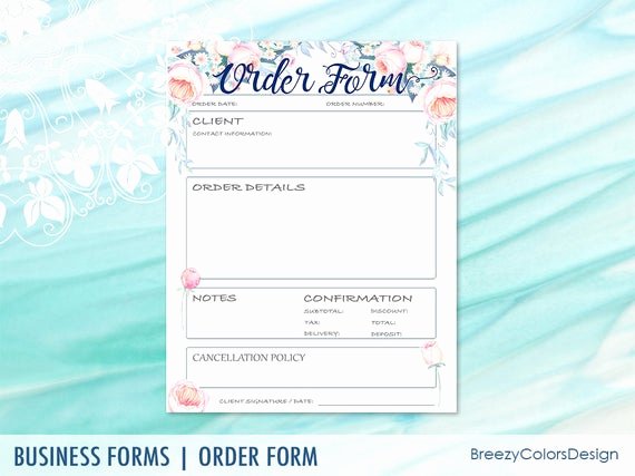 Free Craft order form Template Unique Flower order forms Template for Business Craft Show Handmade