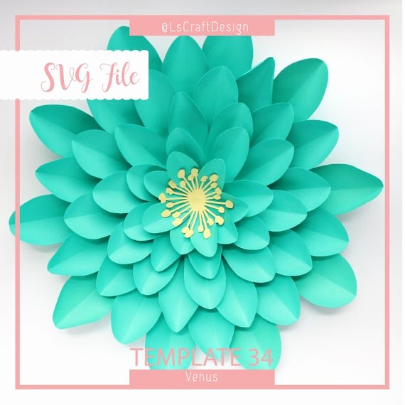 Free Cricut Paper Flower Template Awesome Svg Paper Flower Template Giant Paper Flower Templates Paper