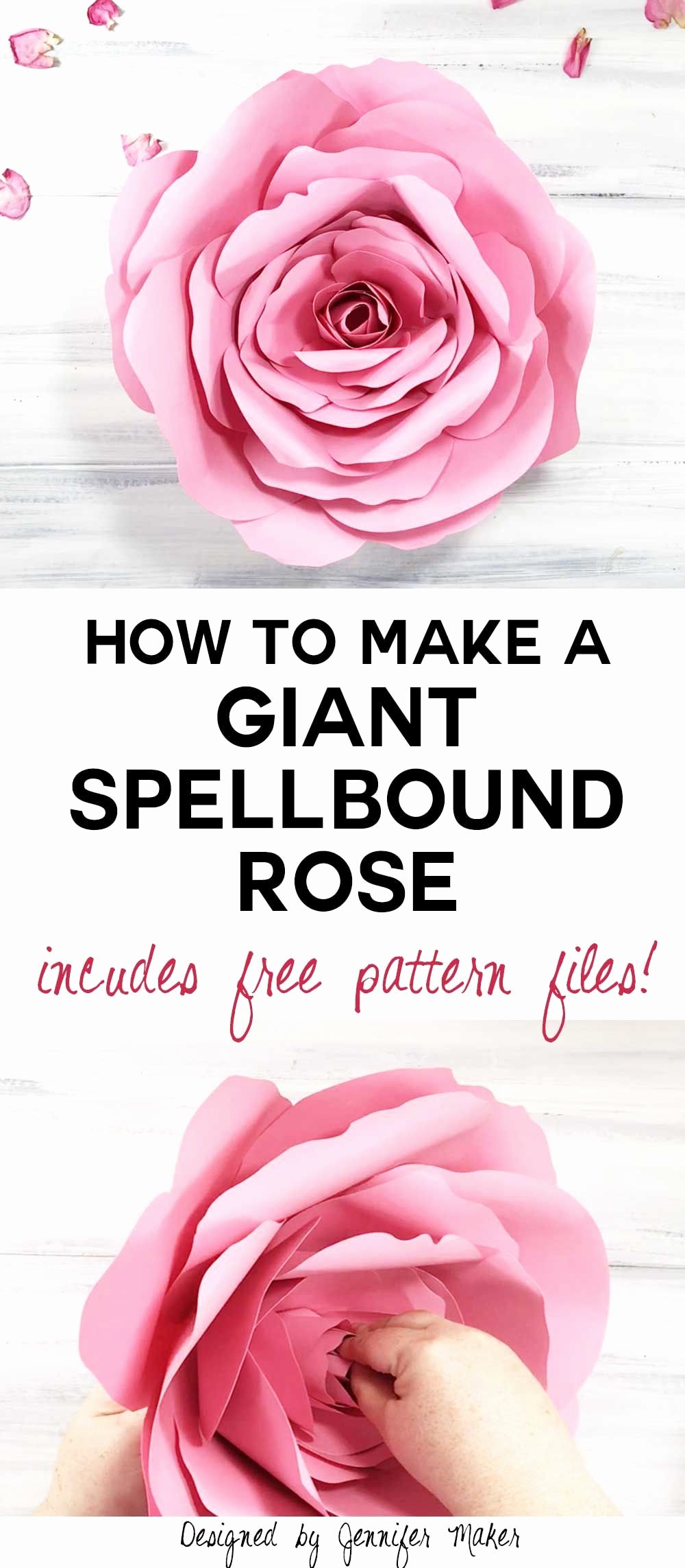 Free Cricut Paper Flower Template Fresh Giant Flower Spellbound Rose Every Petal is Unique