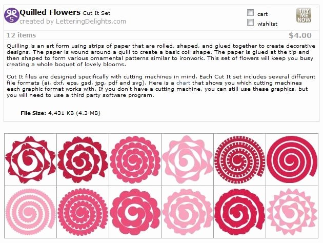 Free Cricut Paper Flower Template Fresh Quilled Flower Templates Svg Cricut